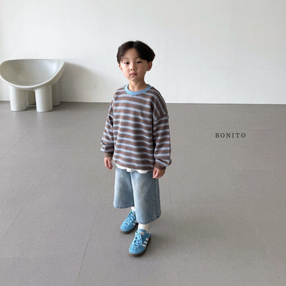 Stripe Color Sweatshirt