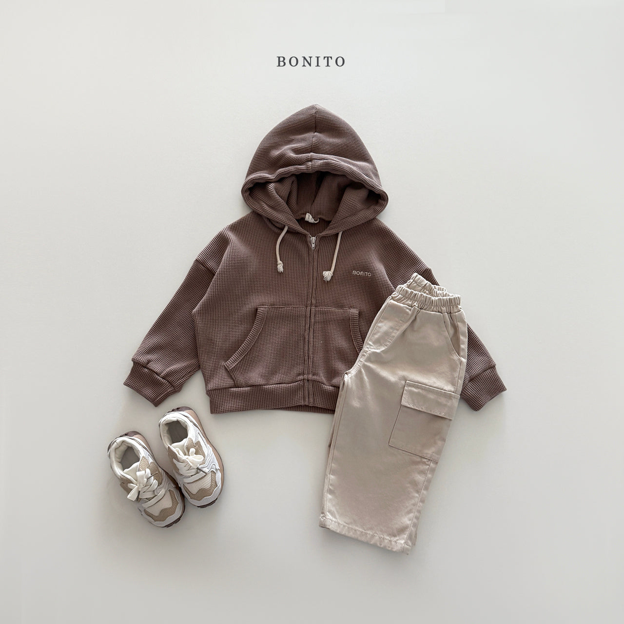 Waffle Zip-up Hoodie