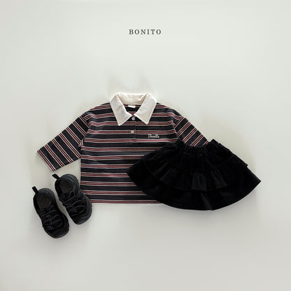 Stripe Collared T-shirt