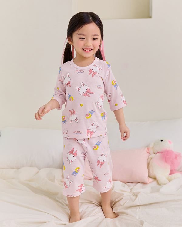 Magic Rabbit 3/4 Sleeve Jacquard PJ Set