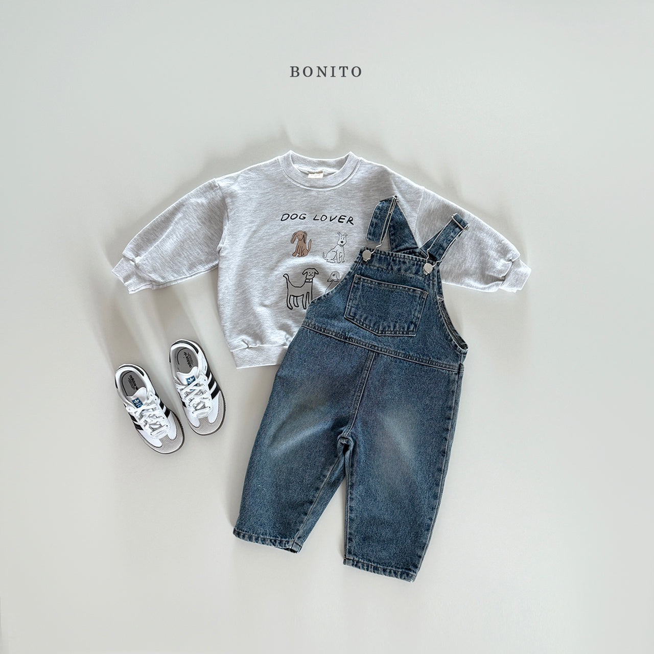 Denim Flower Overall