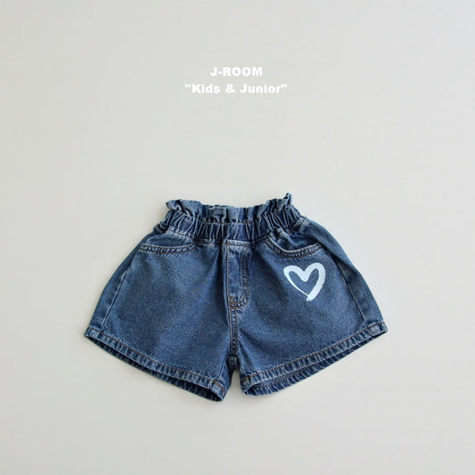 Heart Denim Short