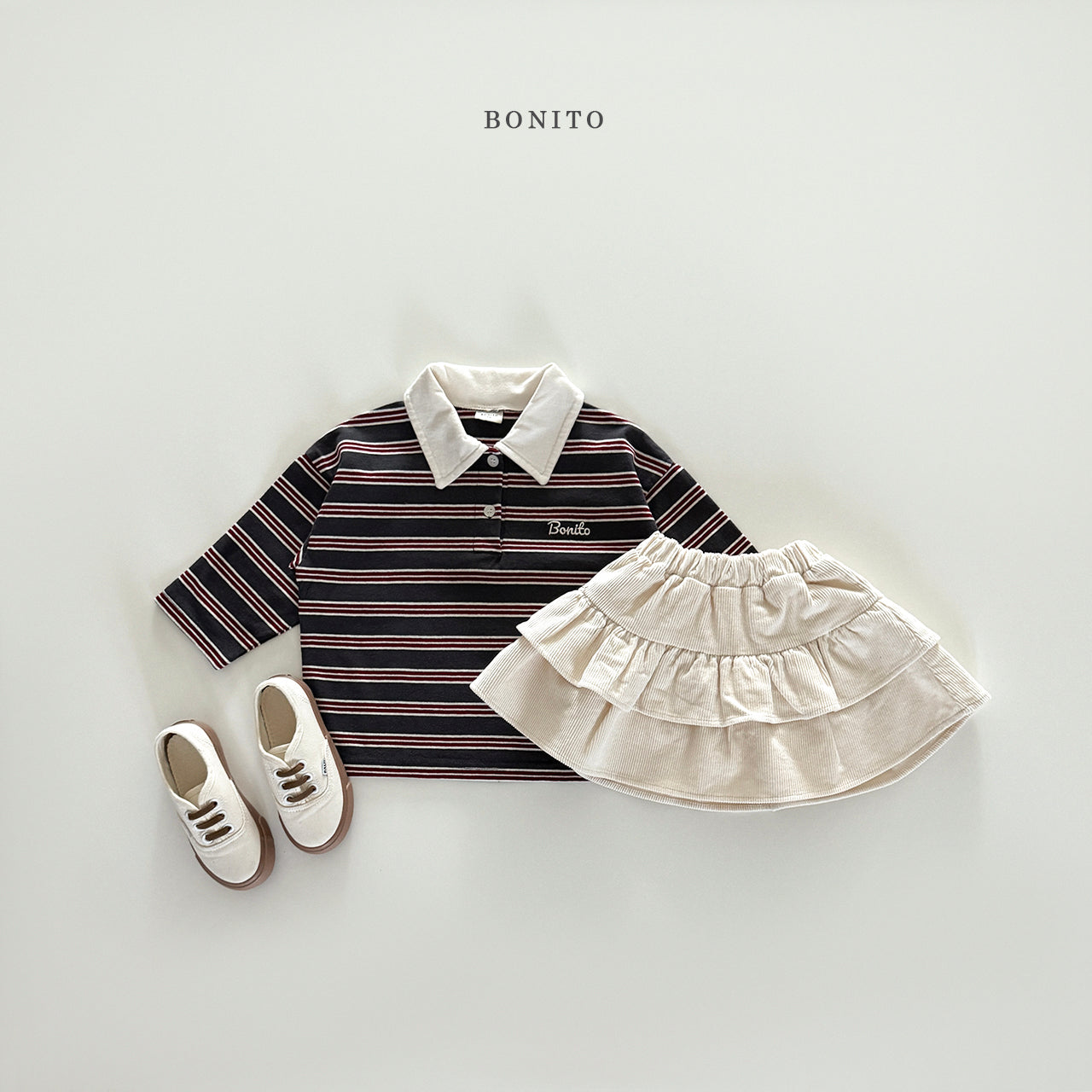Stripe Collared T-shirt