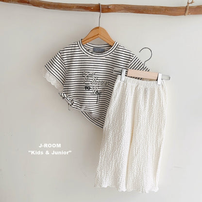 Textured Wide Pants
