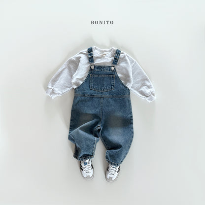 Denim Flower Overall