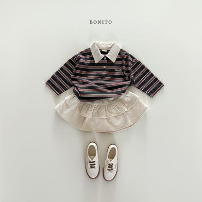 Stripe Collared T-shirt