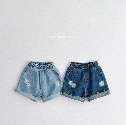 Destructed Denim Short