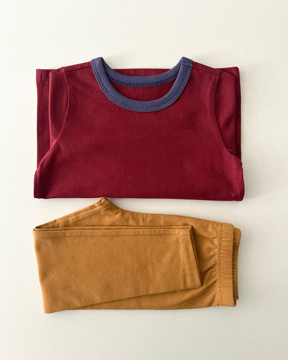 25 Supima Color Block Loungewear Set