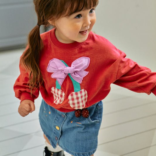 Ribbon Cherry Sweatshirt