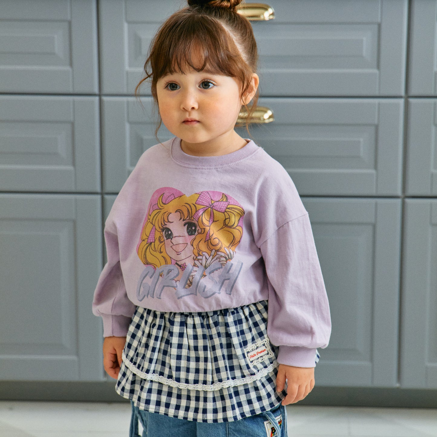 Check Layered Skirt