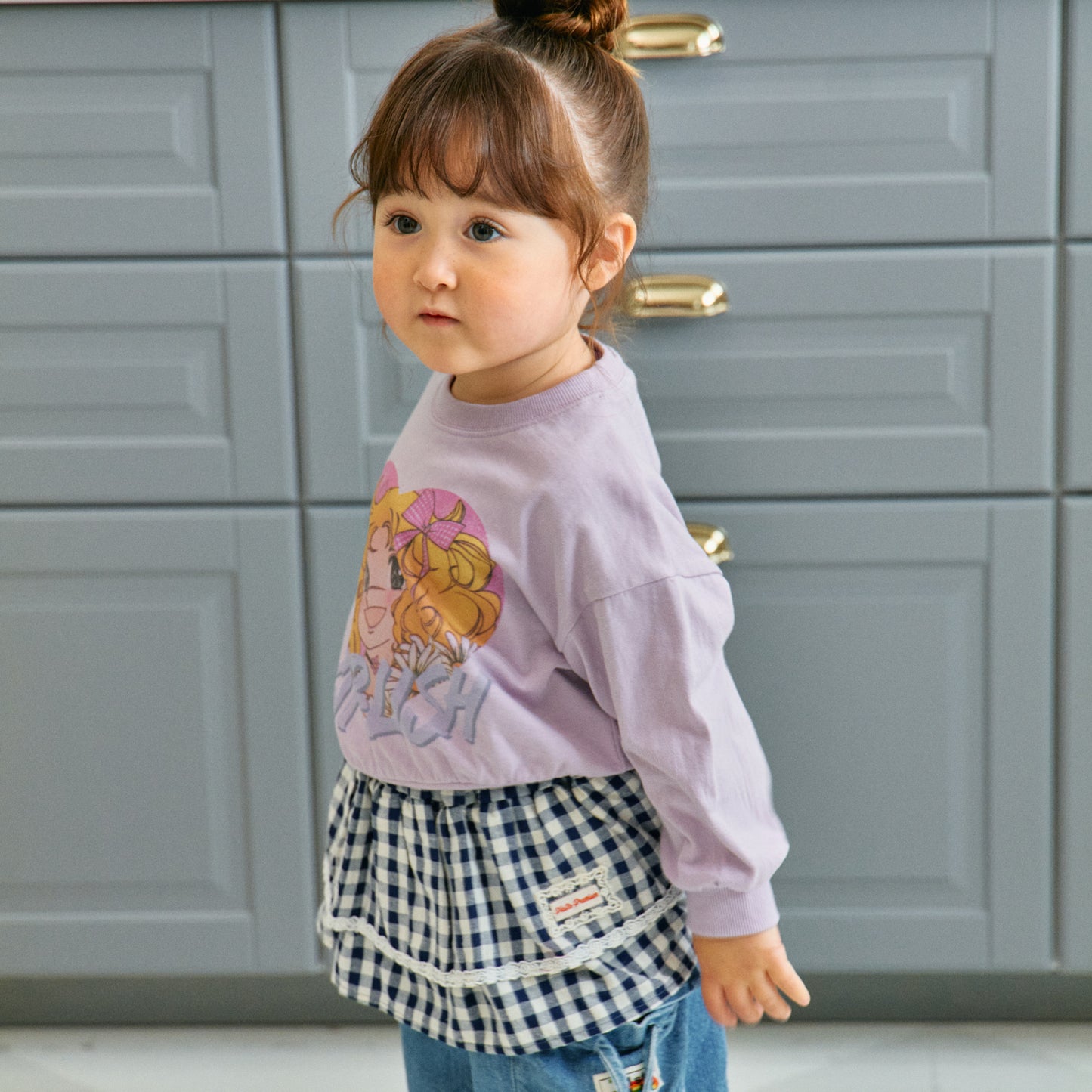 Check Layered Skirt