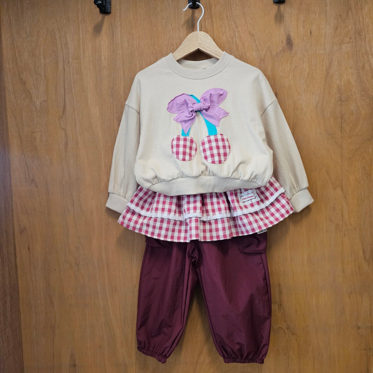 Check Layered Skirt