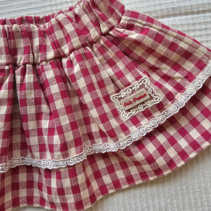 Check Layered Skirt