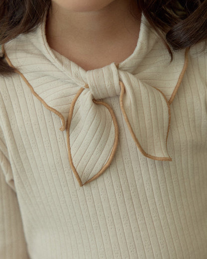 [26F] Layered Scarf Blouse