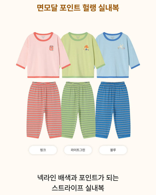 [26F] Cotton Modal Point Loose-Fit Loungewear