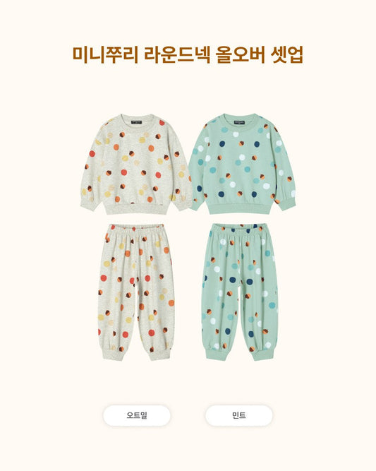[26F] Mini Terry Round-Neck Allover Set