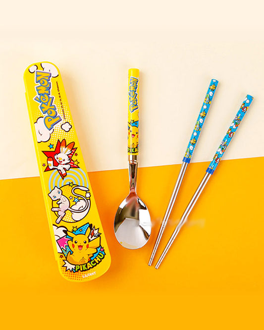 Pokemon Spoon/Chopsticks/Case Set