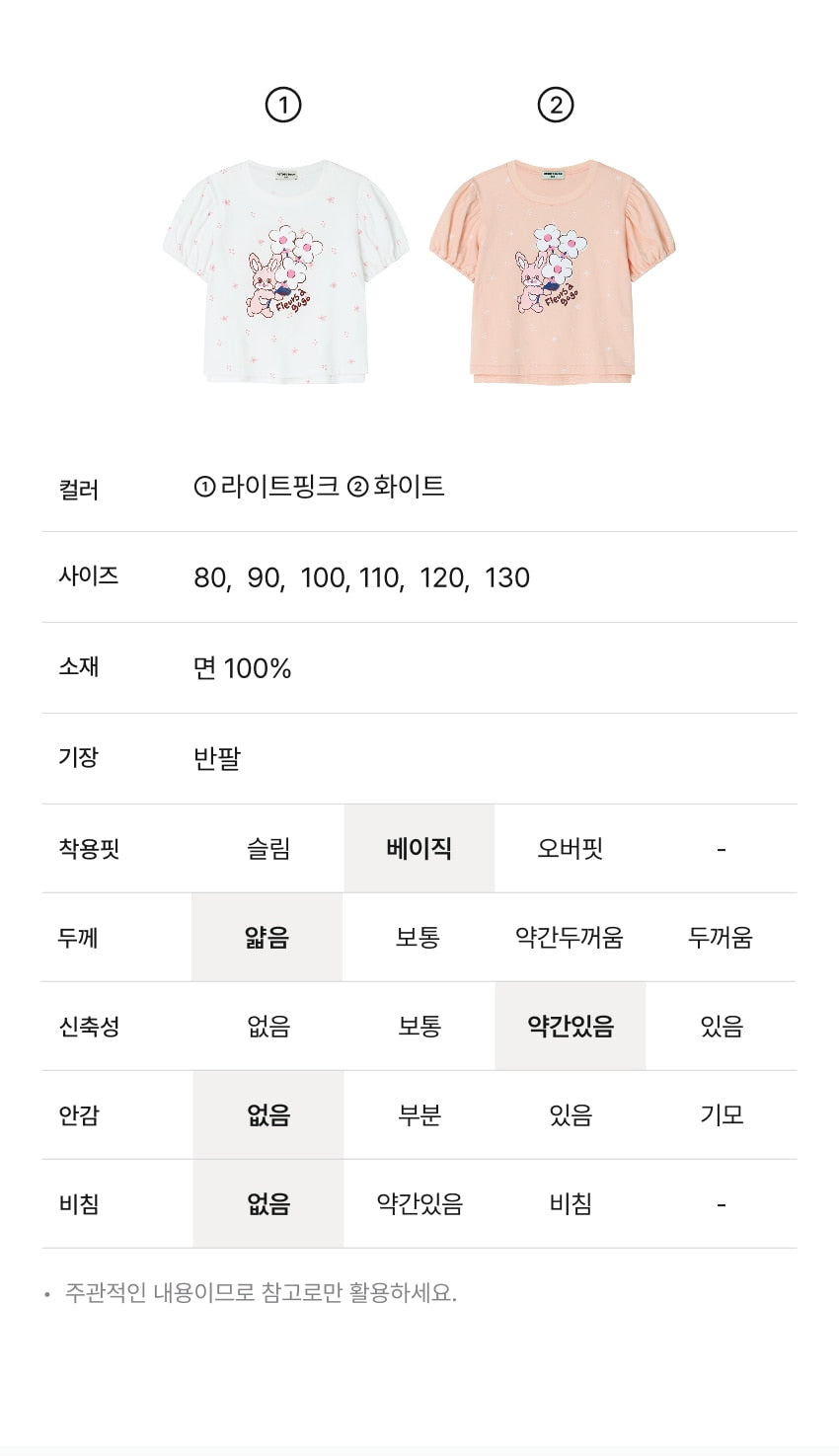 [26S] Single Jersey Puff Sleeve T-Shirt