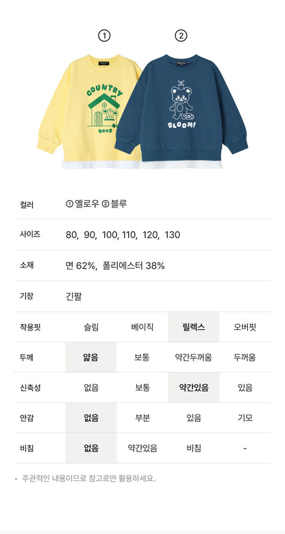 Mini French Terry Layered Sweatshirt