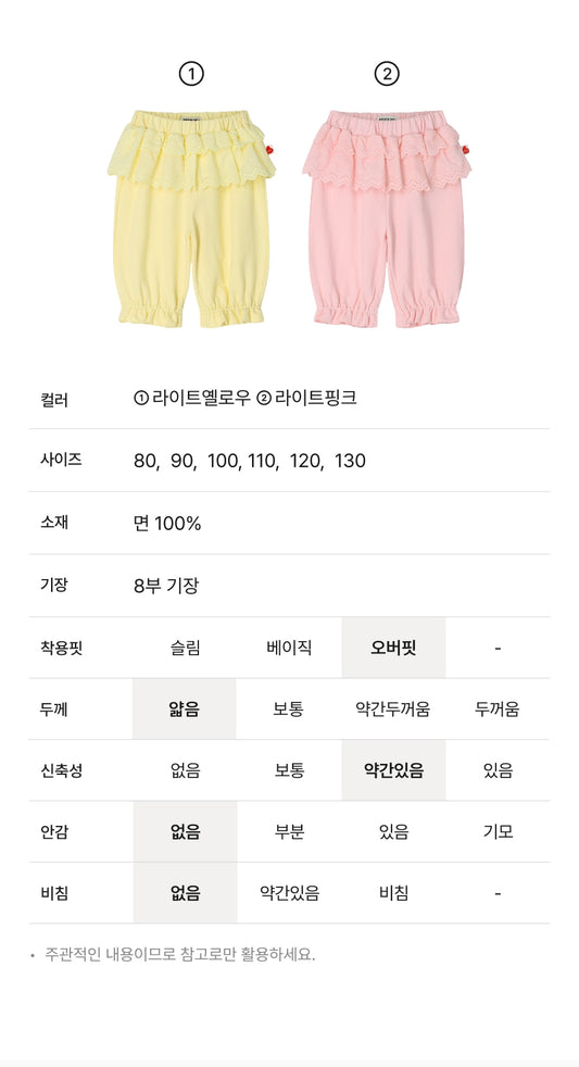 [26S] Frill Lace Pants