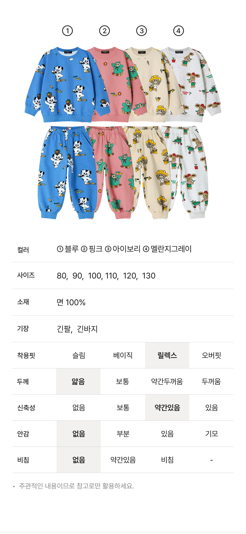 Mini French Terry All-Over Set