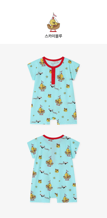 [26S] Cotton Modal All-Over Loose Fit Short Sleeve Suit