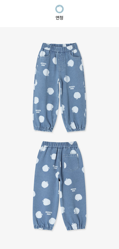 Jersey Denim All-Over Jogger Pants