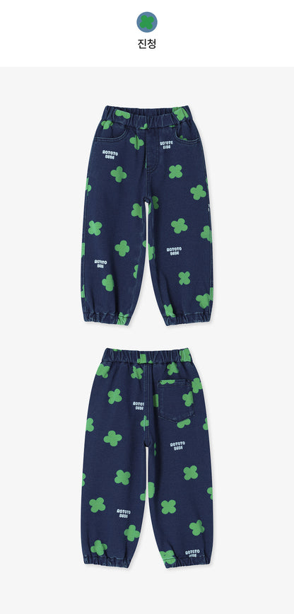 Jersey Denim All-Over Jogger Pants