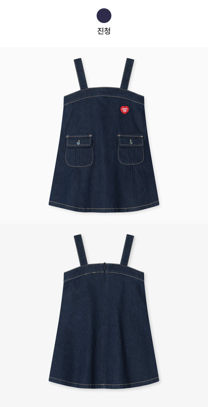 Denim Pocket Overall Dress