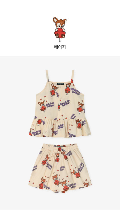 [26S] Woven Strap Top Set