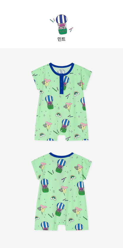 [26S] Cotton Modal All-Over Loose Fit Short Sleeve Suit