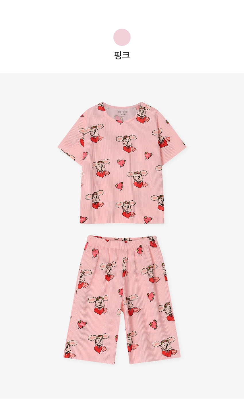 [26S] Crinkle All-Over Loungewear