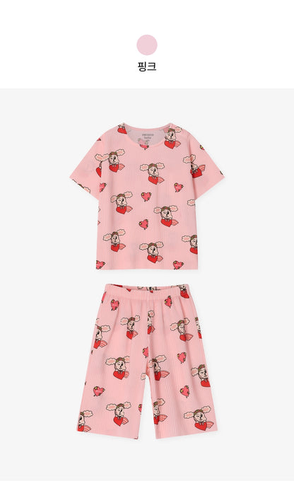 [26S] Crinkle All-Over Loungewear