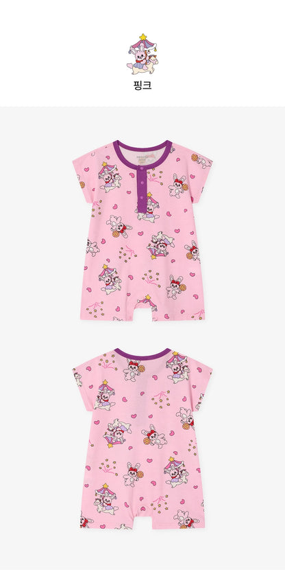 [26S] Cotton Modal All-Over Loose Fit Short Sleeve Suit