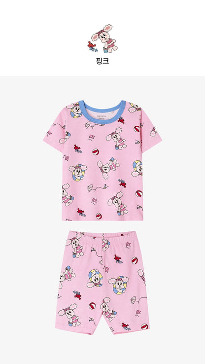 [26S] Cotton Modal All-Over Short Sleeve Slim Fit Loungewear
