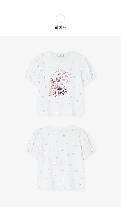 [26S] Single Jersey Puff Sleeve T-Shirt