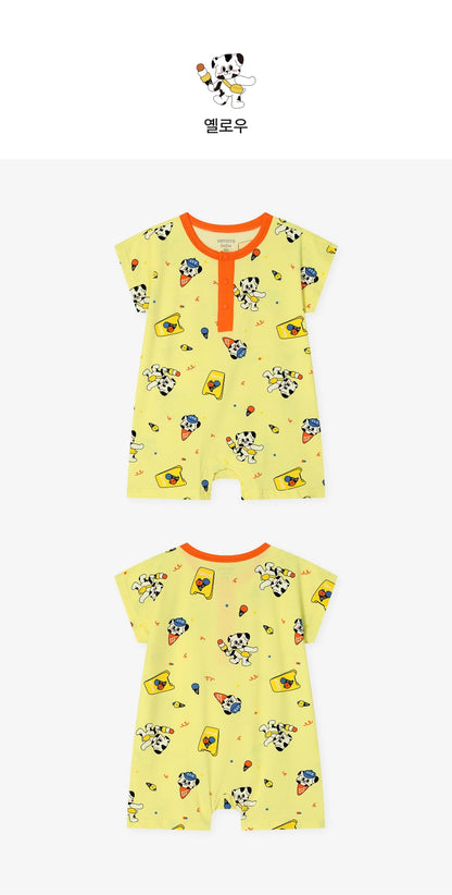 [26S] Cotton Modal All-Over Loose Fit Short Sleeve Suit