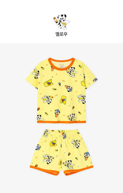 [26S] Cotton Modal All-Over Short Sleeve Loose Fit Loungewear
