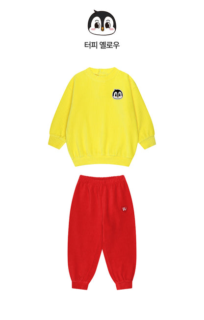 Velour Rib Cozy Two-Tone Set