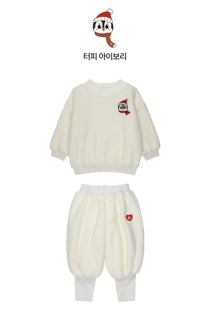 Boa Fleece Knit Ribbed Set