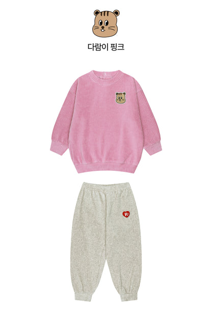 Velour Rib Cozy Two-Tone Set