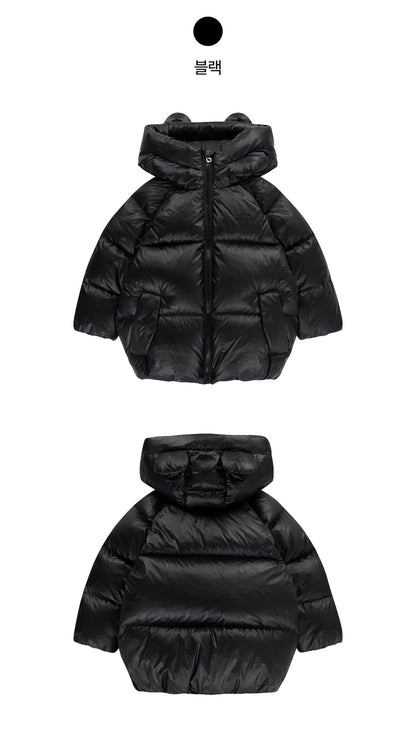Glossy Polyester Mid-Length Down Jacket