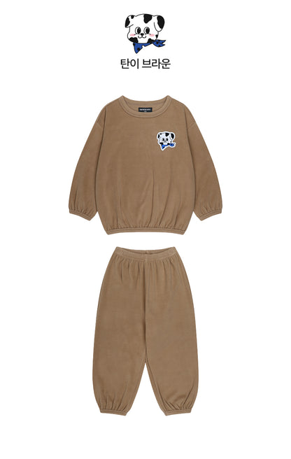 Double Brushed Fleece Point Loungewear Set