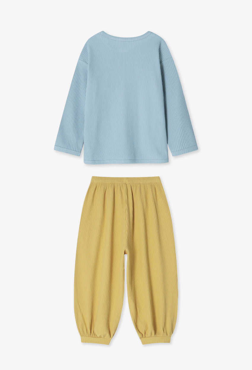 Ribbed Color Block Loungewear