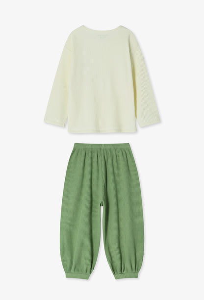 Ribbed Color Block Loungewear