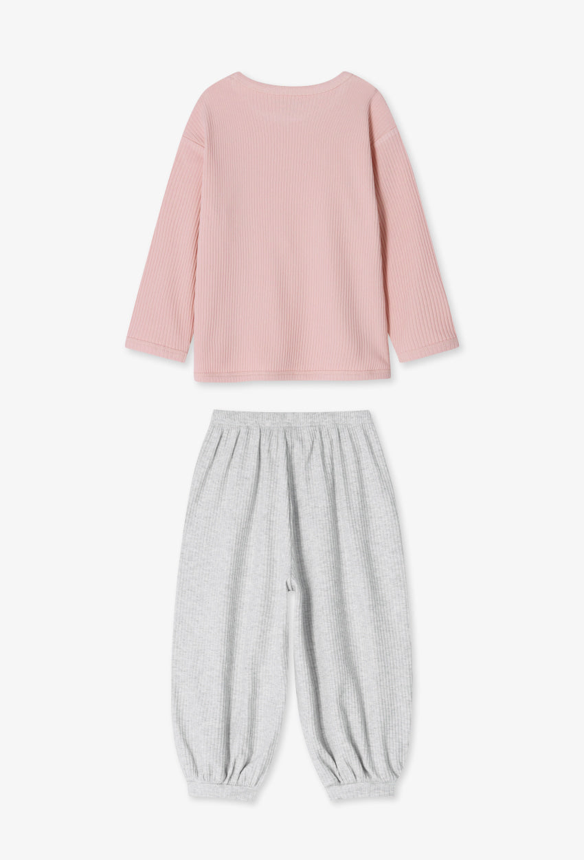 Ribbed Color Block Loungewear