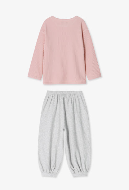 Ribbed Color Block Loungewear