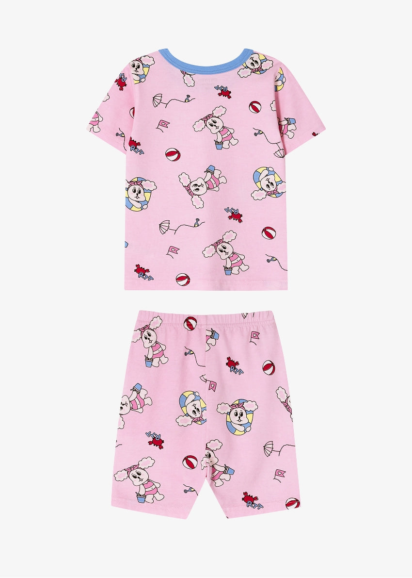 [26S] Cotton Modal All-Over Short Sleeve Slim Fit Loungewear
