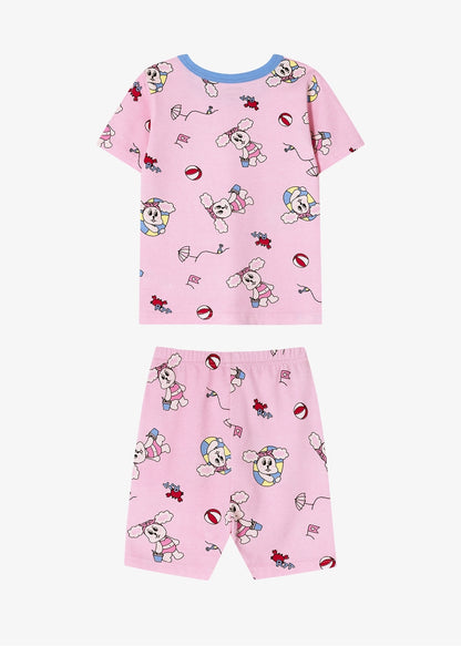 [26S] Cotton Modal All-Over Short Sleeve Slim Fit Loungewear