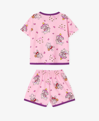 [26S] Cotton Modal All-Over Short Sleeve Loose Fit Loungewear